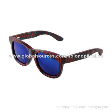 Fashion high quality handmade wood sunglasses with polarized lens in multicolor, CE/FDA marks
